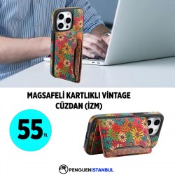 MAGSAFELİ KARTLIKLI VİNTAGE CÜZDAN 