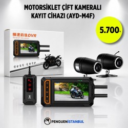 MOTORSİKLET ÇİFT KAMERALI KAYIT CİHAZI (AYD-M4F)
