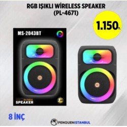 RGB IŞIKLI WİRELESS SPEAKER (PL-4671)