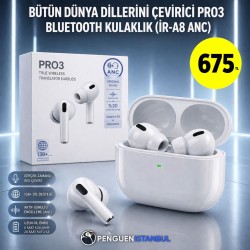 BÜTÜN DÜNYA DİLLERİNİ ÇEVİRİCİ PRO3 BLUETOOTH KULAKLIK (İR-A8 ANC)