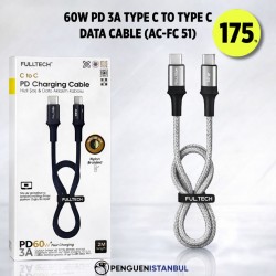 60W PD 3A TYPE C TO TYPE C DATA CABLE (AC-FC 51)