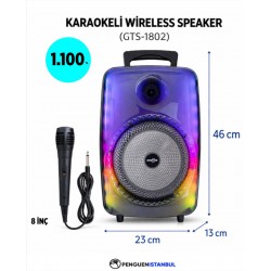 KARAOKELİ WİRELESS SPEAKER (GTS-1802)
