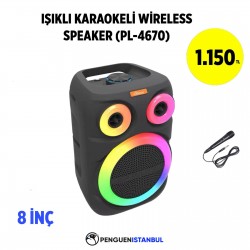 IŞIKLI KARAOKELİ WİRELESS SPEAKER (PL-4669)