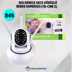 360 DERECE GECE GÖRÜŞLÜ BEBEK KAMERASI (TR-CMR 5)