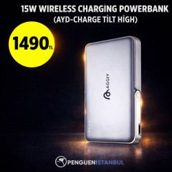 15W WİRELESS CHARGİNG POWERBANK (AYD-CHARGE TİLT HİGH)