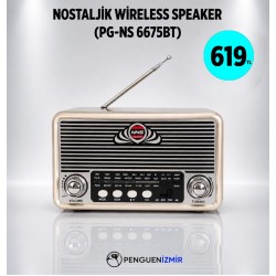 NOSTALJİK WİRELESS SPEAKER (PG-6675)