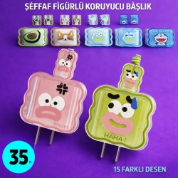 ŞEFFAF FİGÜRLÜ KABLO KORUYUCU BAŞLIK