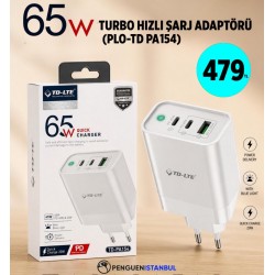 65W TURBO HIZLI ŞARJ ADAPTÖRÜ (PLO-TD PA154)