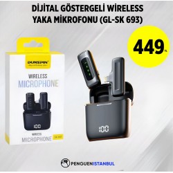DİJİTAL GÖSTERGELİ WİRELESS YAKA MİKROFONU (GL-SK 693)