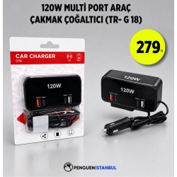 120W MULTİ PORT ARAÇ ÇAKMAK ÇOĞALTICI (TR-G 18)
