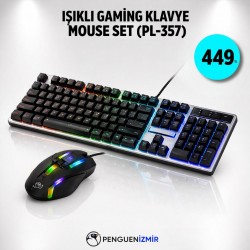 IŞIKLI GAMİNG KLAVYE MOUSE SET (PL-357)