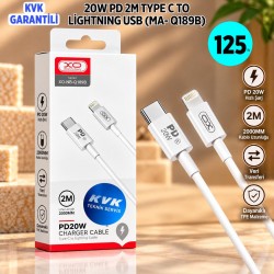 20W PD 2M TYPE C TO LİGHTNİNG USB (MA-Q189B)