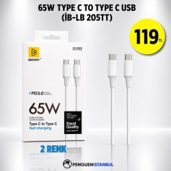 65W TYPE C TO TYPE C USB (İB-LB 205TT)