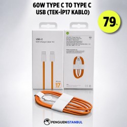 60W TYPE C TO TYPE C USB (TEK-İP17 KABLO)
