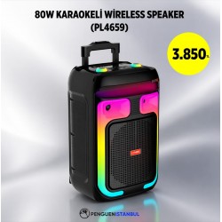 80W KARAOKELİ WİRELESS SPEAKER (PL-4659)