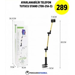 AYARLANABİLİR TELEFON TUTUCU STAND (TEK-21A-3)