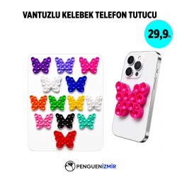 VANTUZLU KELEBEK TELEFON TUTUCU