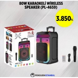 80W KARAOKELİ WİRELESS SPEAKER (PL-4659)