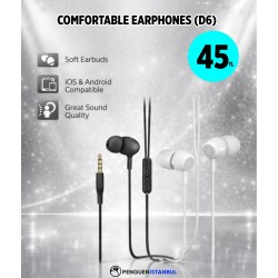 COMFORTABLE EARPHONES (D6)