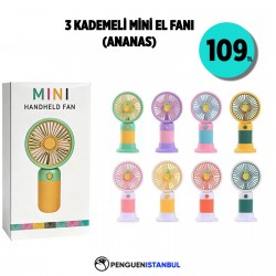 3 KADEMELİ MİNİ  EL FANI  (ANANAS)