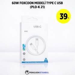 60W FOXCOON MODELİ TYPE C TO TYPE C USB (PLO-K 21)