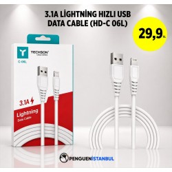 3.1A LİGHTNİNG C HIZLI USB DATA CABLE (HD-C 06L)