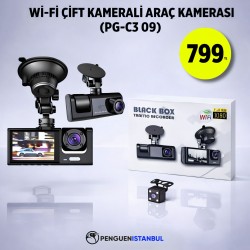 Wİ-Fİ ÇİFT KAMERALI ARAÇ KAMERASI (PG-C3 09)