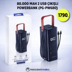 80.000 MAH 2 USB ÇIKIŞLI POWERBANK (PG-PW680)