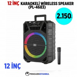 12 İNÇ KARAKOKELİ WİRELESS SPEAKER (PL-4683)