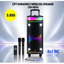 ÇİFT KARAOKELİ WİRELESS SPEAKER (SH-8816)