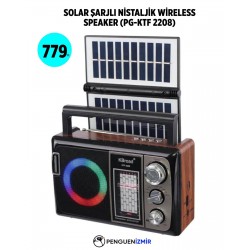 SOLAR ŞARJLI NOSTALJİK WİRELESS SPEAKER (PG-KTF 2208)