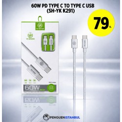 60W PD TYPE C TO TYPE C USB (ŞH-YK K291)