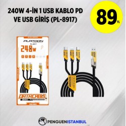 240W 4-İN 1 USB KABLO PD VE USB GİRİŞ (PL-8917)