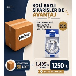  İPH 15 VE ÜSTÜ TYPE C TO TYPE C USB KOLİ BAZLI 