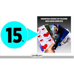 KABARTMALI DESENLİ CEP TELEFONU ARKA KAPAK KORUYUCU 