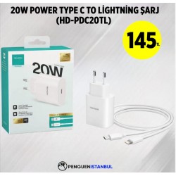 20W POWER TYPE C TO LİGHTNİNG ŞARJ (HD-TC PDC20TL)