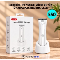 ELEKTRİKLİ IPX7 ŞARJLI VÜCUT VE YÜZ TÜY ALMA MAKİNESİ (MA-CF33)