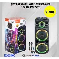 ÇİFT KARAOKELİ WİRELESS SPEAKER (HS-KOLAV F2215)