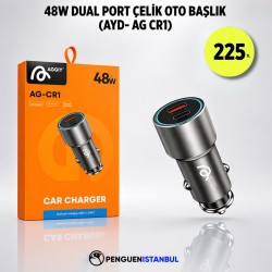 48W DUAL PORT ÇELİK OTO BAŞLIK (AYD-AG CR1)