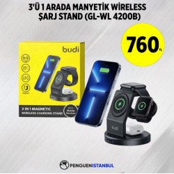 3'Ü 1 ARADA MANYETİK WİRELESS ŞARJ STANDI (GL-WL 4200B)