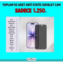 TOPLAM 50 ADET ANTİ STATİC HAYALET CAM