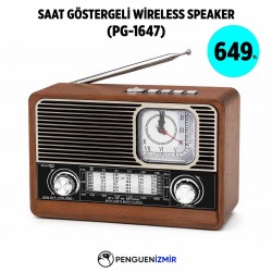 SAAT GÖSTERGELİ WİRELESS SPEAKER (PG-1647)