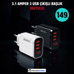 3.1 AMPER 3 USB ÇIKIŞLI BAŞLIK (KUTULU)