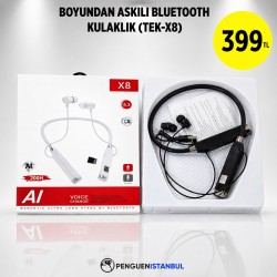 BOYUNDAN ASKILI BLUETOOTH KULAKLIK (TEK- X8)