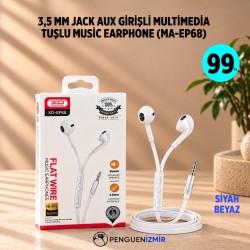 3.5MM JACK AUX GİRİŞLİ MULTİMEDİA TUŞLU MUSİC EARPHONE (MA-EP68)