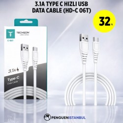 3.1A TYPE C HIZLI USB DATA CABLE (HD-C 06T)