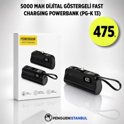 5000 MAH DİJİTAL GÖSTERGELİ FAST CHARGİNG POWERBANK (PG-K 13)