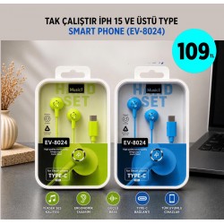 TAK ÇALIŞTIR İPH 15 VE ÜSTÜ TYPE C SMART PHONE (EV-8024)