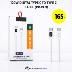 120W DİJİTAL TYPE C TO TYPE C CABLE (PR-PC9)