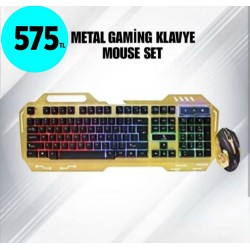 METAL GAMİNG KLAVYE MOUSE SET (İZM)